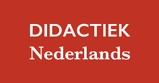 Logo Didactiek Nederlands rood met witte letters